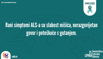 21. lipnja - Svjetski dan svjesnosti o ALS-u: Tjedan informiranja i podizanja svijesti