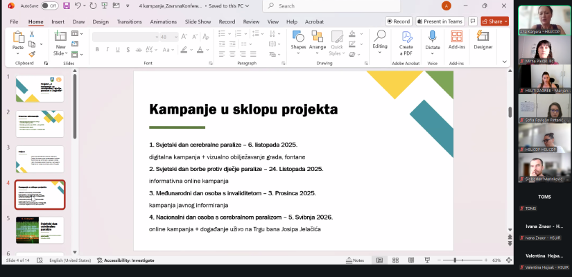 Završna konferencija projekta „4 kampanje za cerebralnu i dječju paralizu u Zagrebu