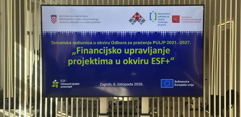 Održana Tematska radionica „Financijsko upravljanje projektima u okviru ESF+“