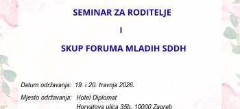 Seminar za roditelje i Skup Foruma mladih SDDH
