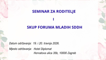 Seminar za roditelje i Skup Foruma mladih SDDH