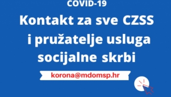Kontakt za sve CZSS i pružatelje usluga socijalne skrbi