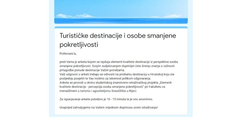 Turističke destinacije i osobe smanjene pokretljivosti