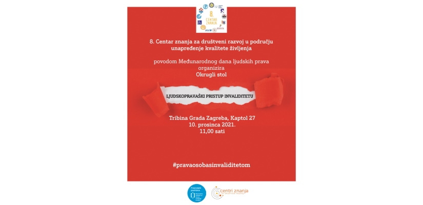 Poziv na Okrugli stol “Ljudskopravaški pristup invaliditetu”