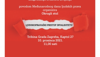 Poziv na Okrugli stol “Ljudskopravaški pristup invaliditetu”