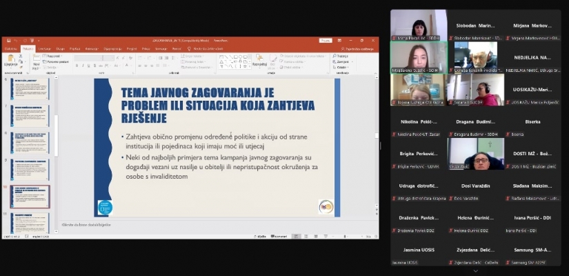 Druga online skupna radionica za udruge članice HSUCDP i SDDH